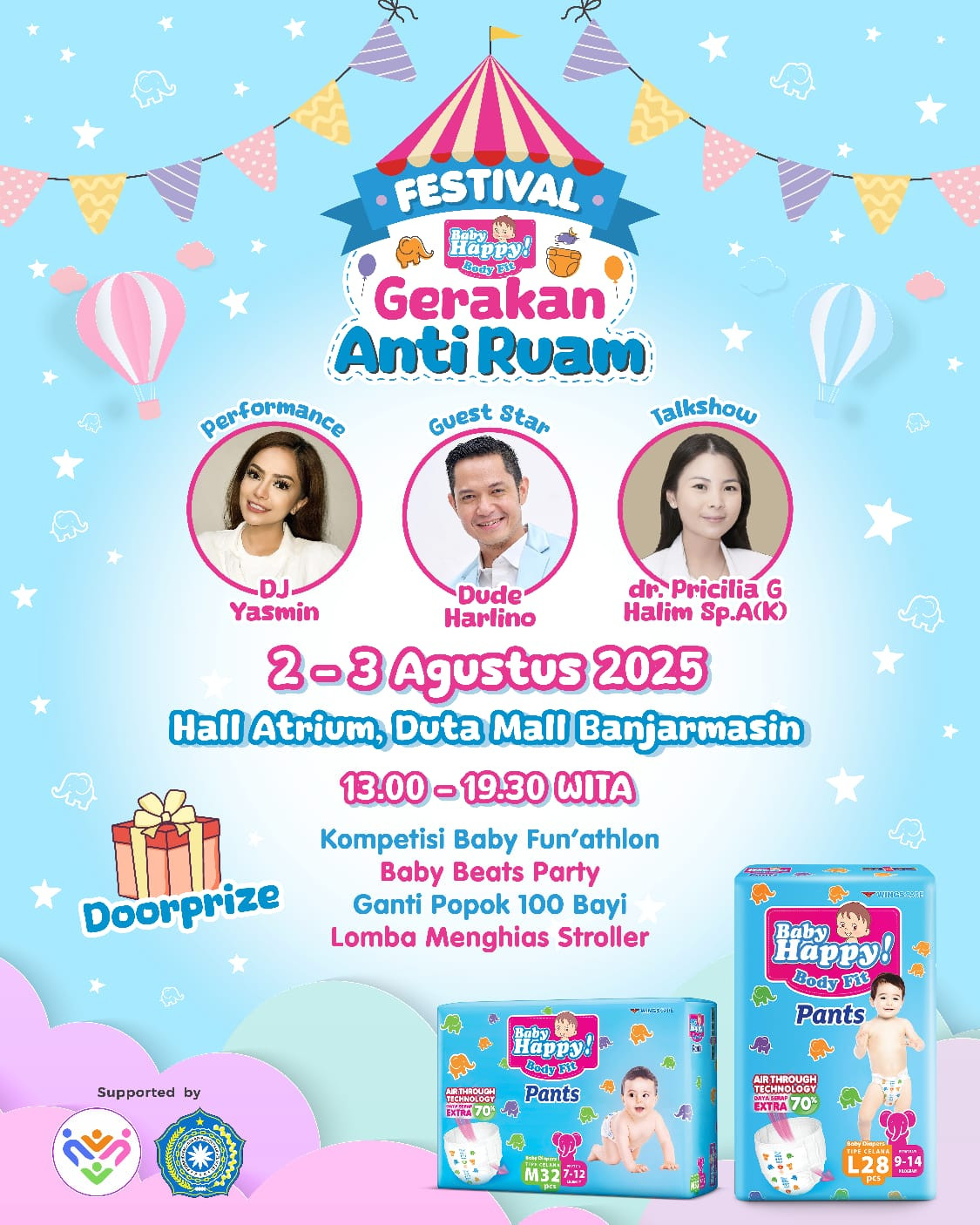 Hai Banjarmasin, Nantikan Gerakan Anti Ruam Baby Happy Diapers