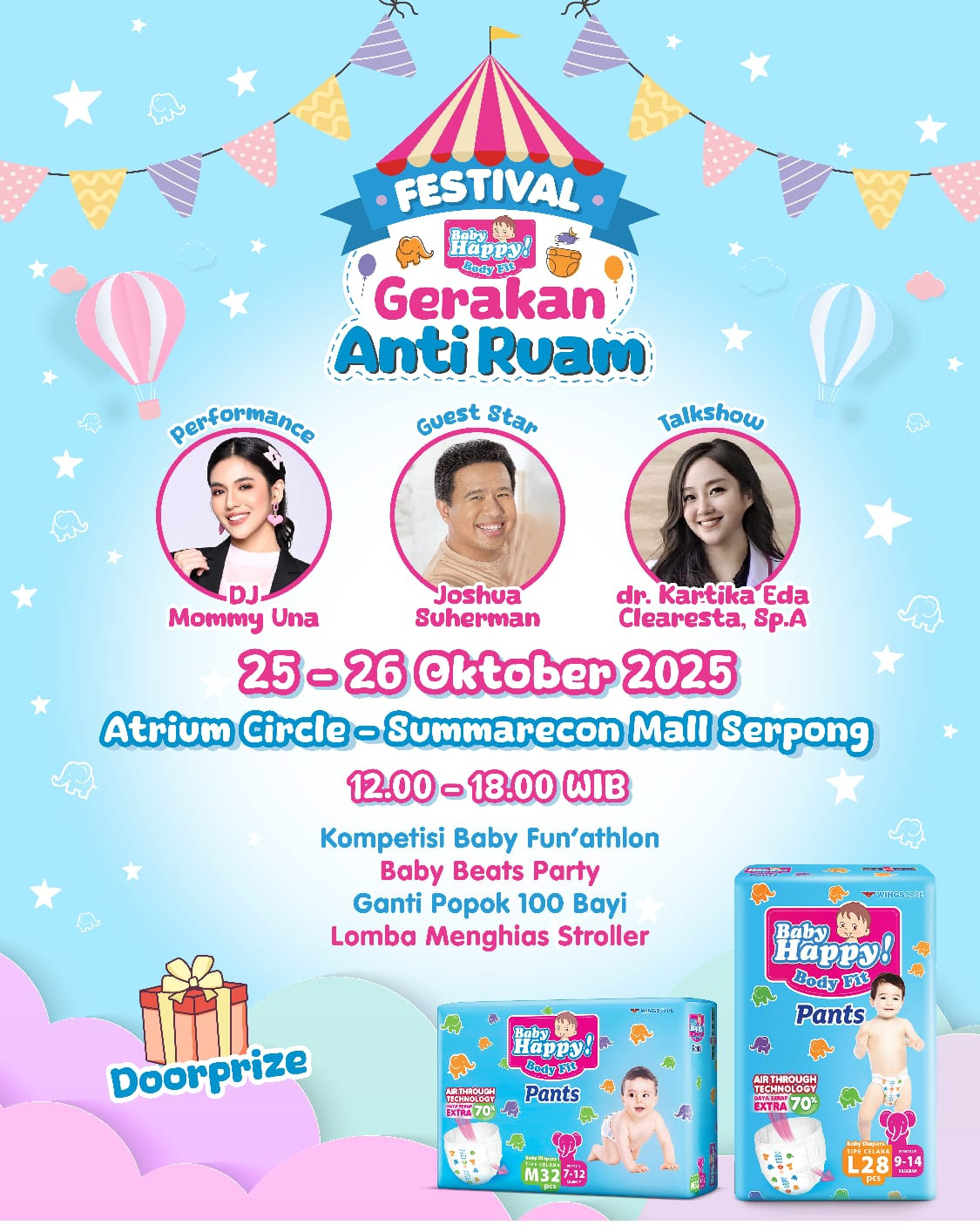 Festival Gerakan Anti Ruam Baby Happy Diapers Ada Di Serpong Tangerang